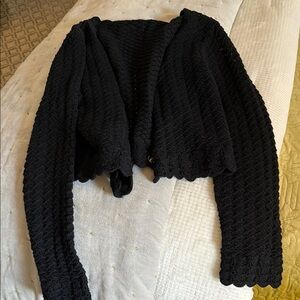 Brand new Elie Tahari XL embroidered sweater cardigan in black